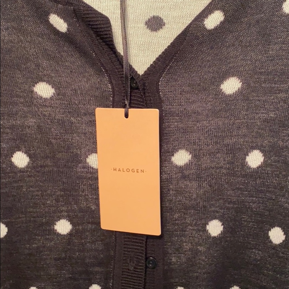 Halogen Crew Neck Front Button Cardigan - Picture 7 of 8